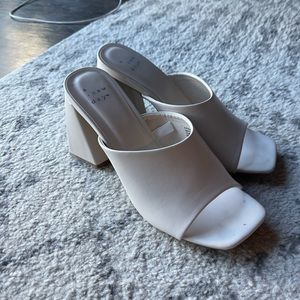 White Mule Heels